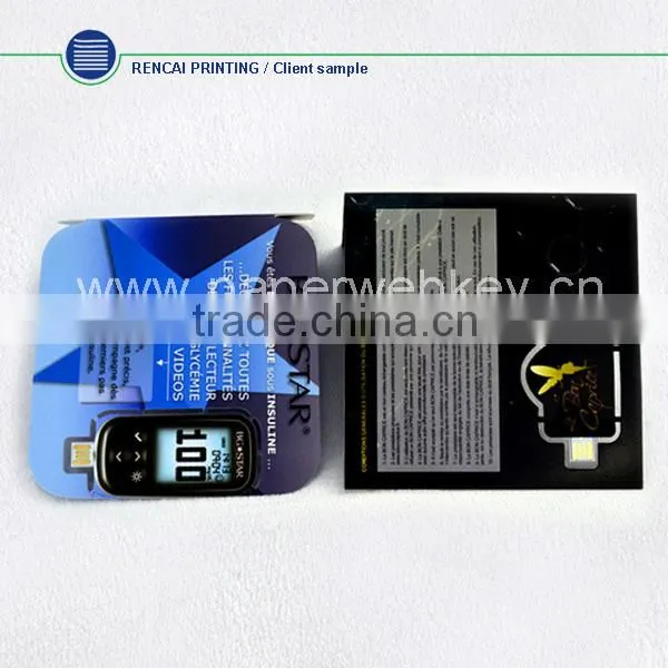 China Interface Type USB 2.0 Promotional Black Custom Business Two Fold Paper Webkey