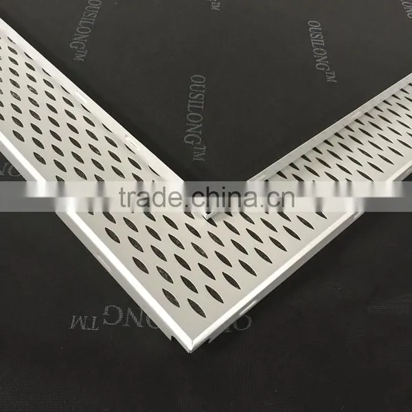 Fireproof 2x2 Aluminum Perforated Metal Acoustic False Ceiling Designs for Hall Office Interior Decoratice Material photo-3