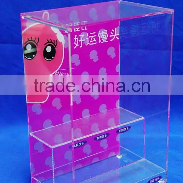 Customized Clear Acrylic Cosmetic Display Case/acrylic Make up Display Case