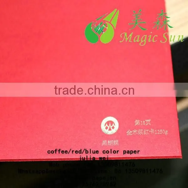Notebook 230gsm Red Card Invitation Card Board Red Color Kraft Paper photo-5