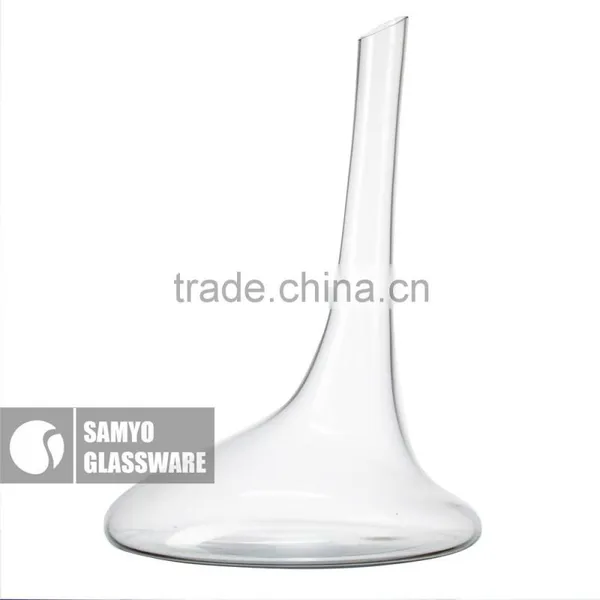 Samyo Handmade Clear Round Belly Decanter With Long Enterclose photo-2