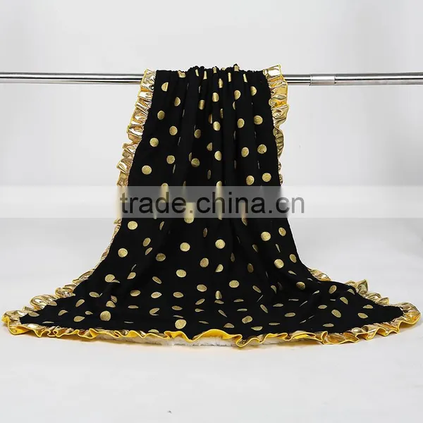 Gold Dots Minky Baby Blankets Super Soft and Beyond Adorable Baby Quilt Gold Baby Blanket Quality Choice photo-3