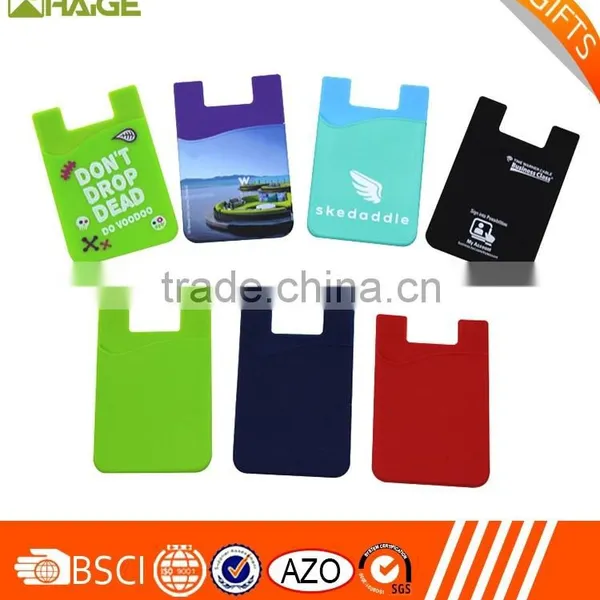 Silicone Adhesive Smart Phone Wallet, Card Holder Stick on Phone photo-3