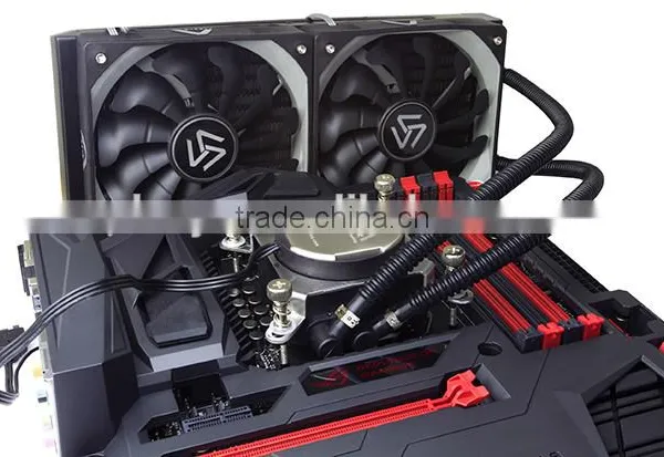 WaterMax240 Cpu Copper Computer Radiator Case Liquid Cooling Block PWM Connector With 12025 Case Fan Silent Fan photo-3