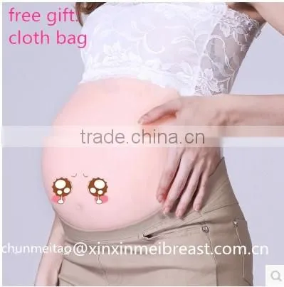 Favorite Silicone Pregnant Belly Free Shipping Fake Pregnant Belly Masquerade Fancy Ball Lifelike Pregnancy Belly photo-3