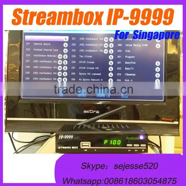 2016 stream box dvb-c android+Cable Receiver Stream Box ip-9999 set top box for singapore+DVB IPTV replace streambox c1