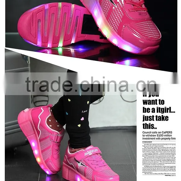 Kid`s Rubber Outsole Material and Women Gender Adults Led Shoes photo-2