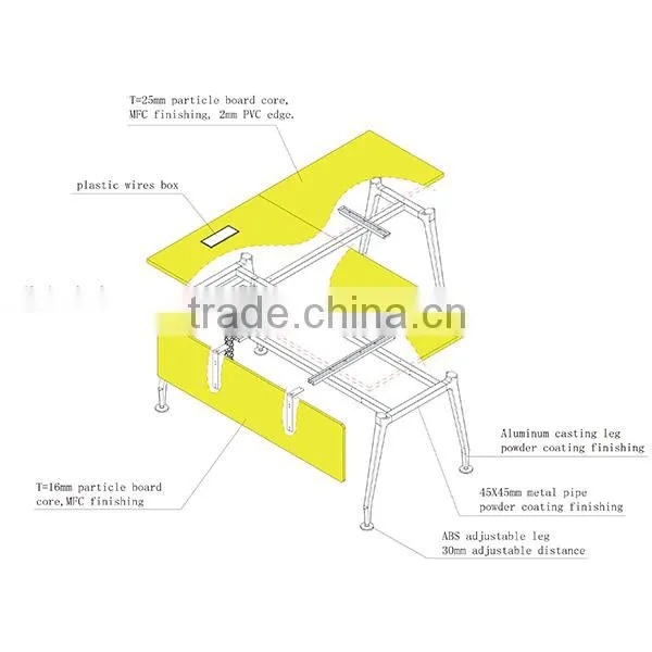 Made in China Simple l Shaped Office Desk photo-5