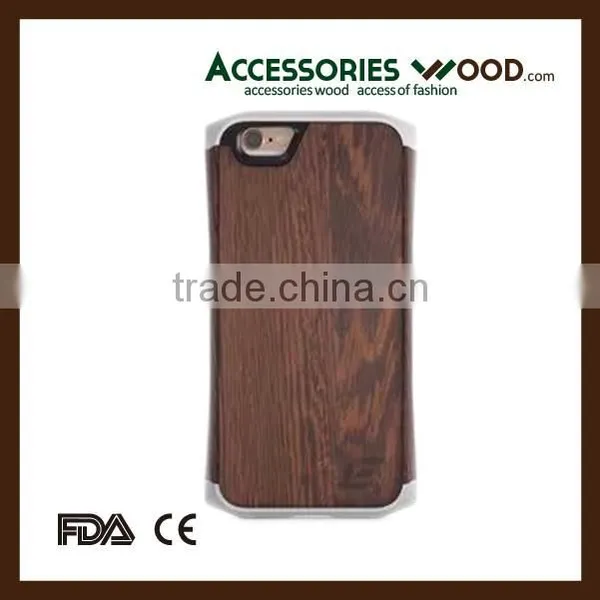 New Design Metal Bumper Case+wood Mobile Phone Case for Phone 6 photo-4