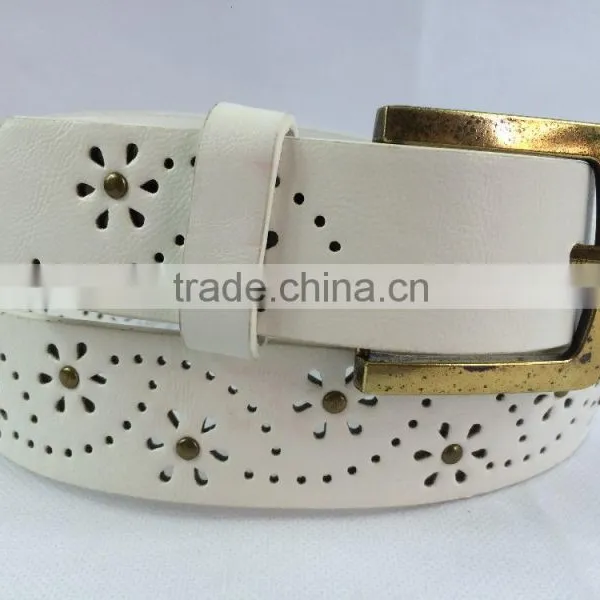 White Fashion Metal Rivet Belts Fashion Studded Belts photo-4