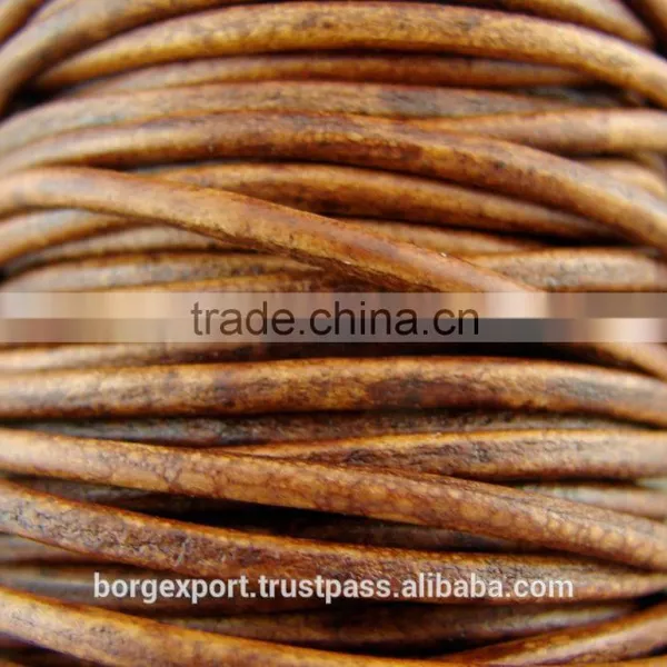6mm Round Leather Cords From BORG EXPORT photo-2