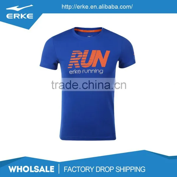 ERKE Wholesale Cozy Cotton Round Neck Short Sleeve Mens Running Sports Tee Shirt photo-3
