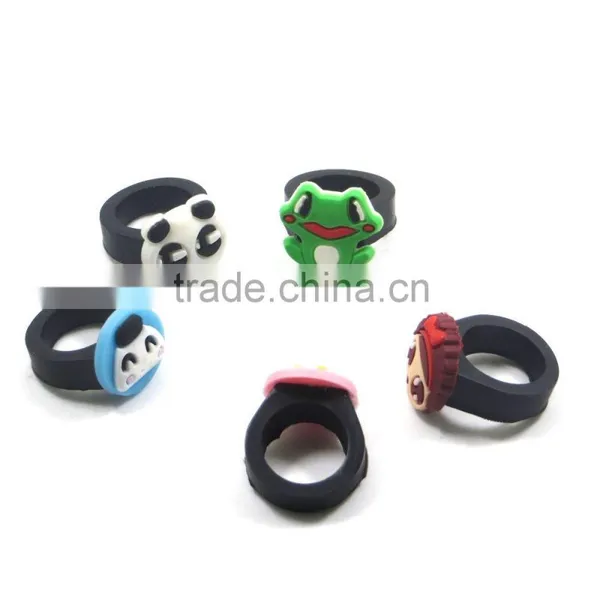 Customized Cute Cartoon Soft Pvc Silicone Rubber Finger Ring photo-6