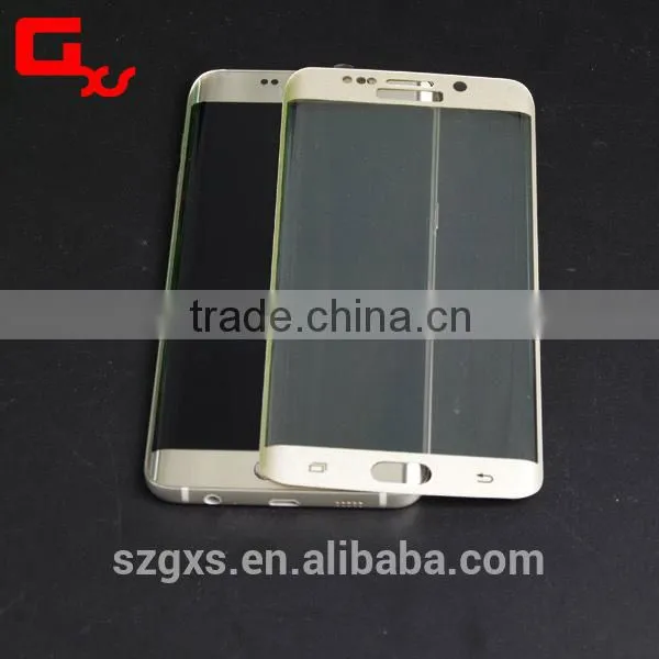 Mobile Phone Accessories For Samsung 3D Silk-screen Curved Edge Tempered Glass Protector For S6 Edge photo-5