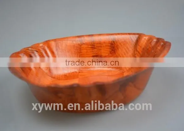 Peach Shape of Woven Wooden Plate and Dish photo-3