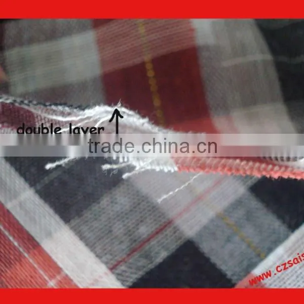 100% Combed Cotton Double Gauze Fabric With Gold Lurex Metallic Yarn