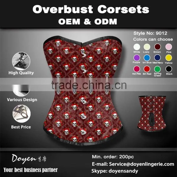 2016 Newest Fashion Cheap Waist Shaping Corsets Printed Waist Training Corset photo-2