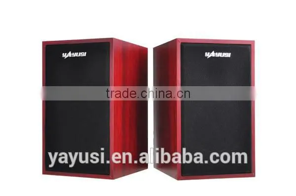 High Quanlity HIFI Sound 2.0 Home Theater Music System Wooden Usb Speaker photo-2