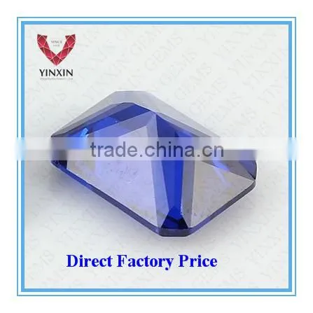 Brilliant Synthetic Sapphire #34 Baguette Shape Princess Cut With Corner 8X6mm Blue Sapphire photo-2