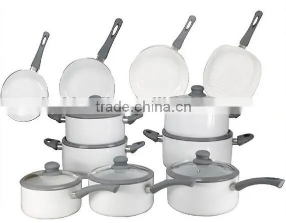18pcs Aluminum Ceramic Cookware Set