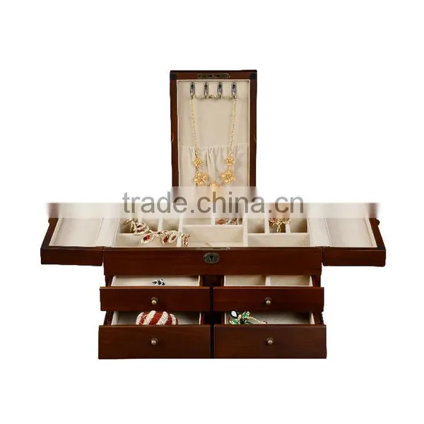 Chinese Factories Wholesale Custom Wooden Jewelry Box, Drawer Storage Boxes, Cosmetic Boxes photo-2