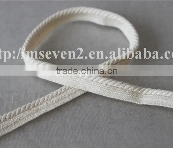 1cm Piping Tape Cotton, Natural Color for Dye 100% Cotton for Cloth photo-5