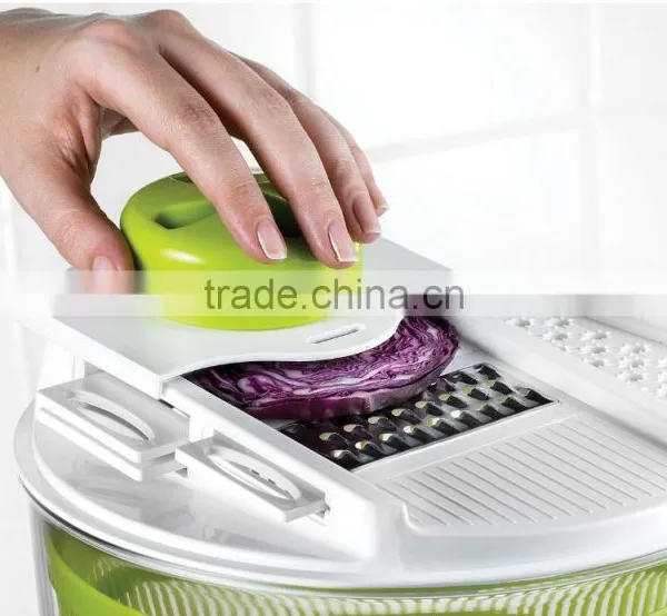 Kawachi 4-in-1 Salad Spinner Set With Mandoline Slicer and Storage Lid photo-2