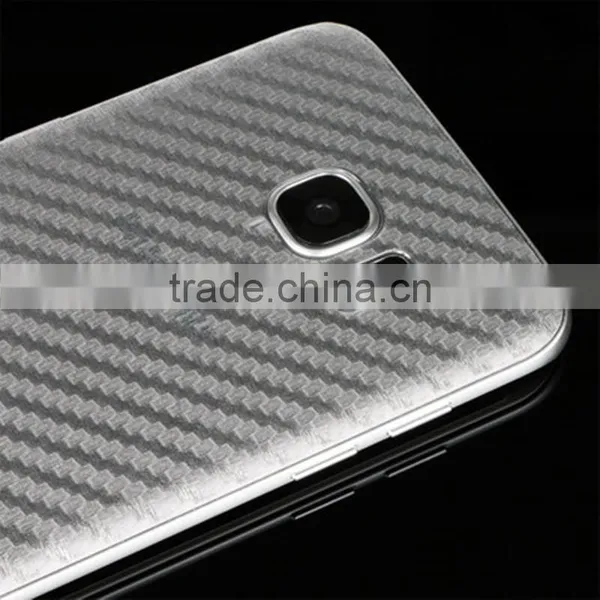 Durable 3D Anti-fingerprint Clear Carbon Fiber Back Film Screen Protector Protective Guard For Samsung Galaxy S7 Edge Vynil
