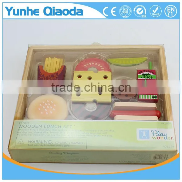 Fun Durable Wooden Food Set for Years of Play Wooden Lunch Set Solid Wood Version photo-4