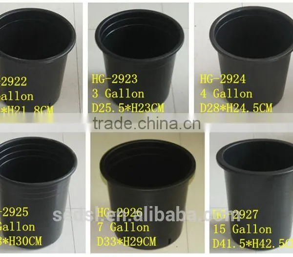 Black Gallon Pot 1#2#5# for Nursery Garden Plastic Flower Pots photo-4