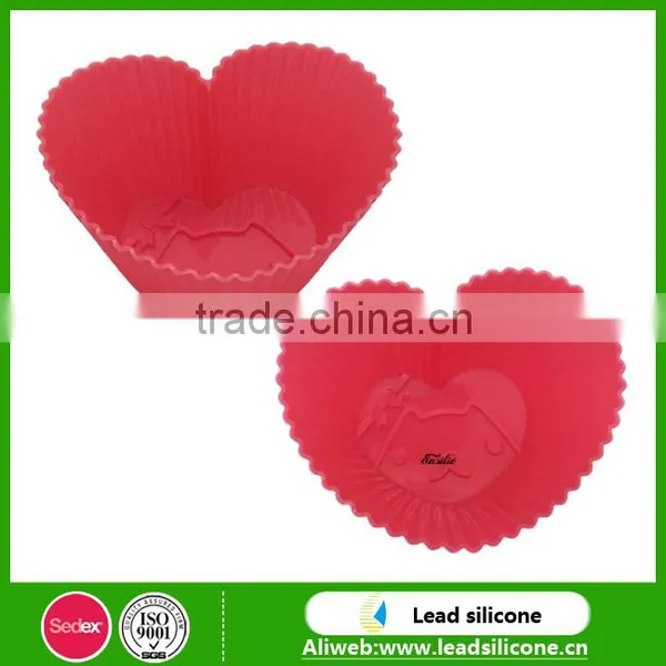 Lovely Heart Shape Silicone Cake Mold Cake Mold Chocolate Mold For Wedding photo-2