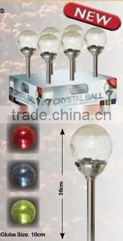 Small Stainless Steel Colour Changing Solar Crackle Globle Glass Ball Lawn Light Yard Path Light Solar Lamp Solar LED Light photo-3