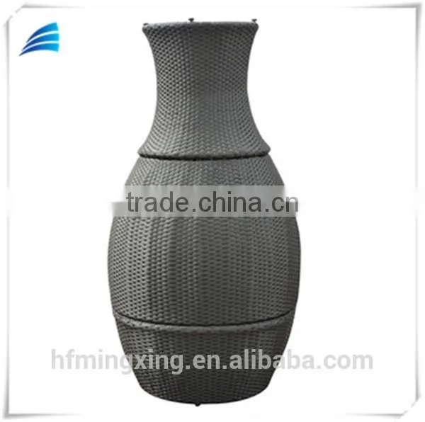 3pc Outdoor Wicker Stacking Patio Egg-shaped Used Chair Set photo-2