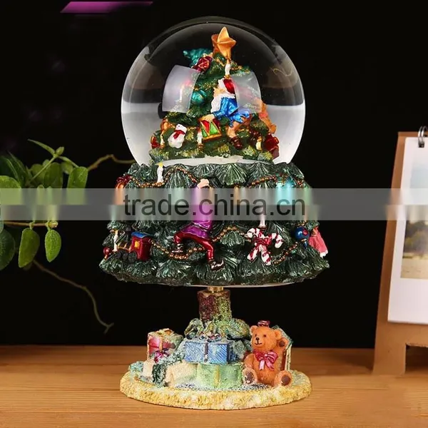 Christmas Ornaments Resin Christmas Tree Music Snow Globe photo-2