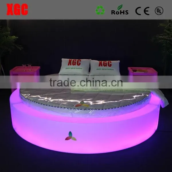 New Design Muebles de Iluminacion Sex Bed LED Lighting Hotel Bed With Remote Control photo-5