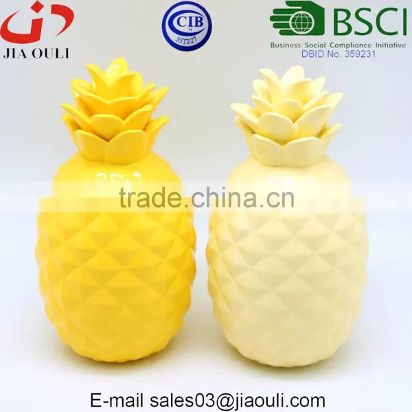 Cheap Home and Garden Decorations Painted Colours Ceramic Pineapple photo-5