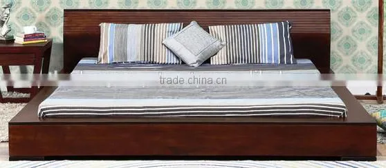 Dual Tone Finish Wooden King Size Bed photo-2
