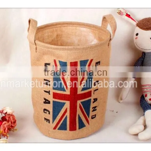 Any Country National Flag Jute Material Sundries Storage Basket photo-2