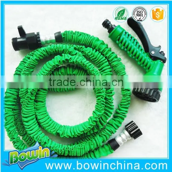 Green Color Quick Connection Expandable Fabric Garden Hose photo-6