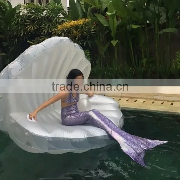 Customized Photography Props Mermaid SEA SHELL SOFA Inflatable Floating Lounge Chair Shell Scallops Row of Floating Chairs photo-3