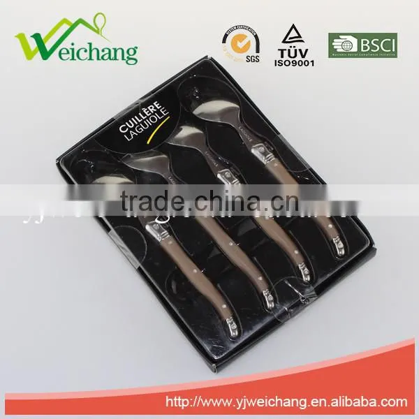 WCJ845 Wholesale Stainless Steel 4 Pcs Spoon Plastic Spoon Set photo-3