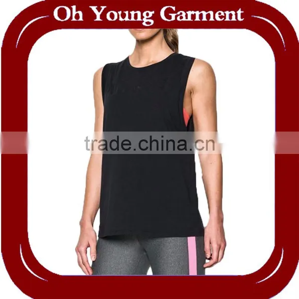 OEM Moisture Wicking Breathable Dropped Armholes Tank Top Women,Custom Stringer Tank Top,tank Top Manufacturer. photo-2