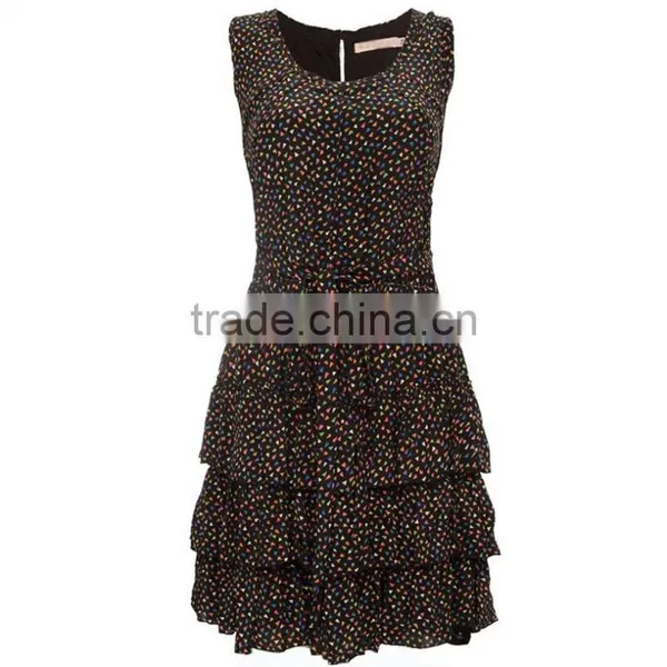 Summer Newest Fashion Latest Dress Designs Photos With Shift Skirt and Sleeveless photo-2
