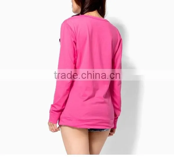 Lady T-shirt ,long Sleeve t Shirt , Round Neck t Shirt for Young Lady photo-2