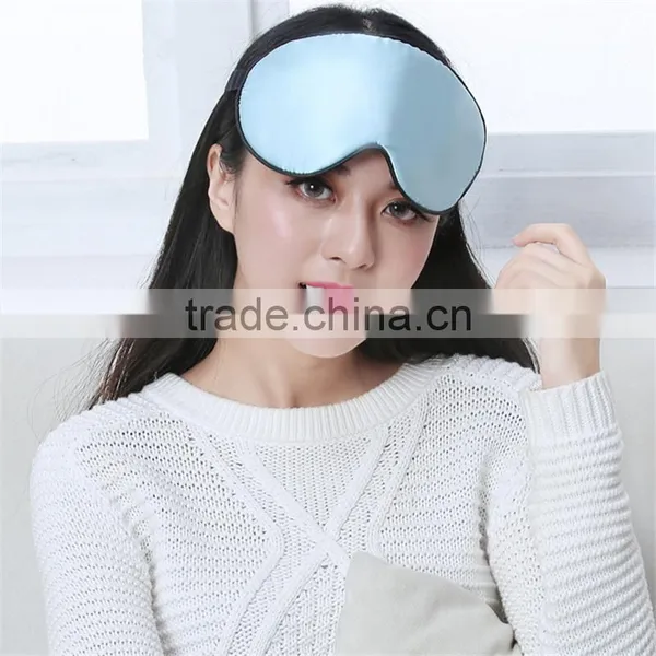 Custom Made Double Layer Solid Color Plush Silk Eye Mask, Silk Shading Sleeping Eye Mask photo-4