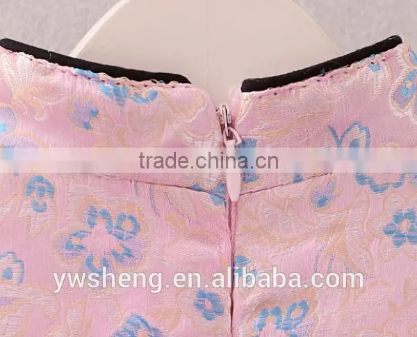 Children 's Qipao 2016 New Sleeveless Vest Skirt National Wind Baby Party Velvet Dress photo-3