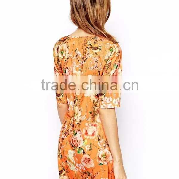 True Decadence Shift Dress in Botanical Floral Print photo-2