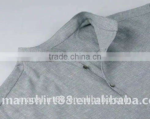 Latest Man's V-neck Linen Casual Shirt photo-2