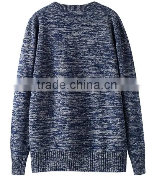 Mens High Quality Jacquard Knit Custom Sweater for Wholesale photo-5