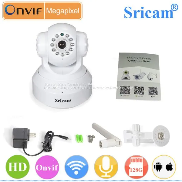 Sricam SP005 HD720p 1.0MP Smart Pan/Tilt IP Camera Wifi Surveillance Camera White photo-4